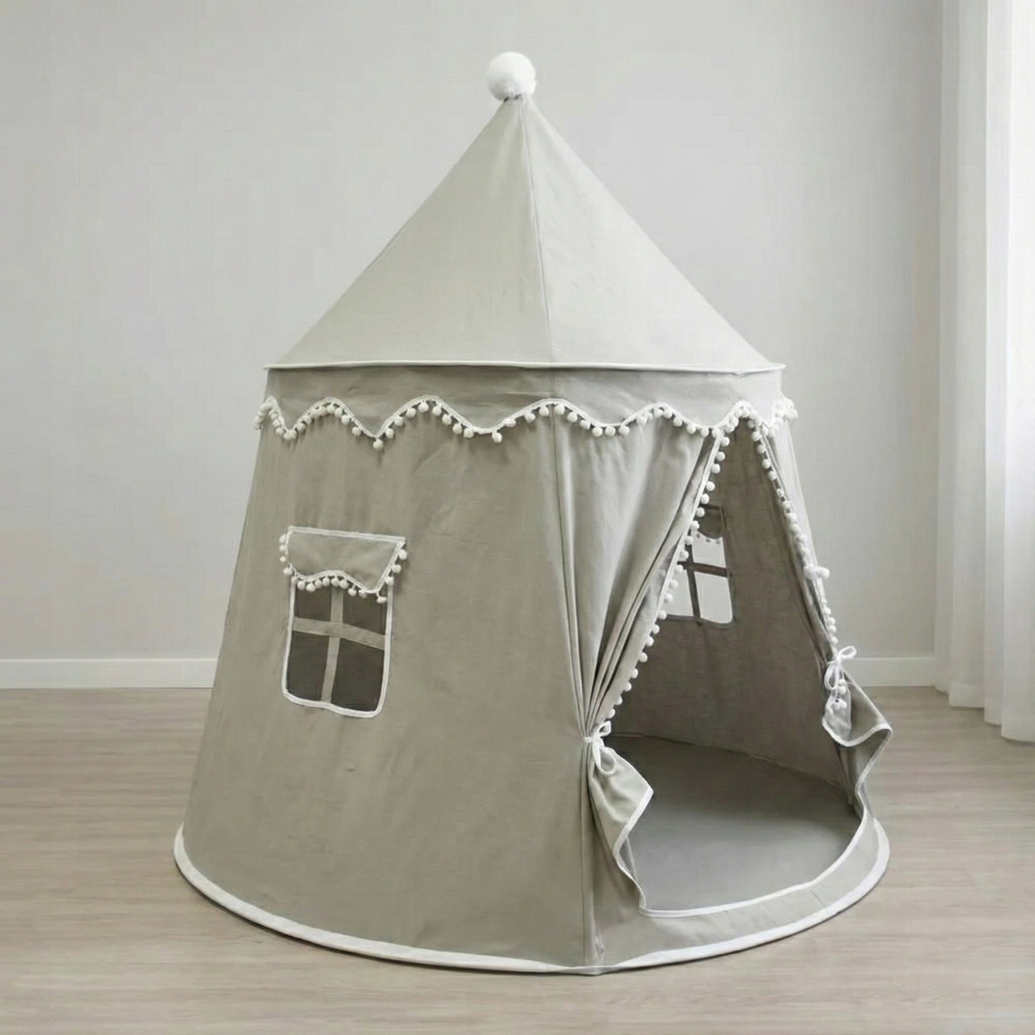 Children's Tent Castle Grey Palace Cottage Folding For Room Easy Assembly Packaging status original