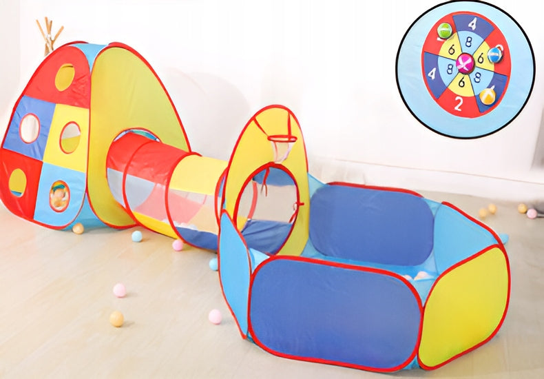 Children's Tent with Tunnel Folding For Garden Room Ball Shield Bag Manufacturer code Namiot z Tunelem Dla dzieci Składany