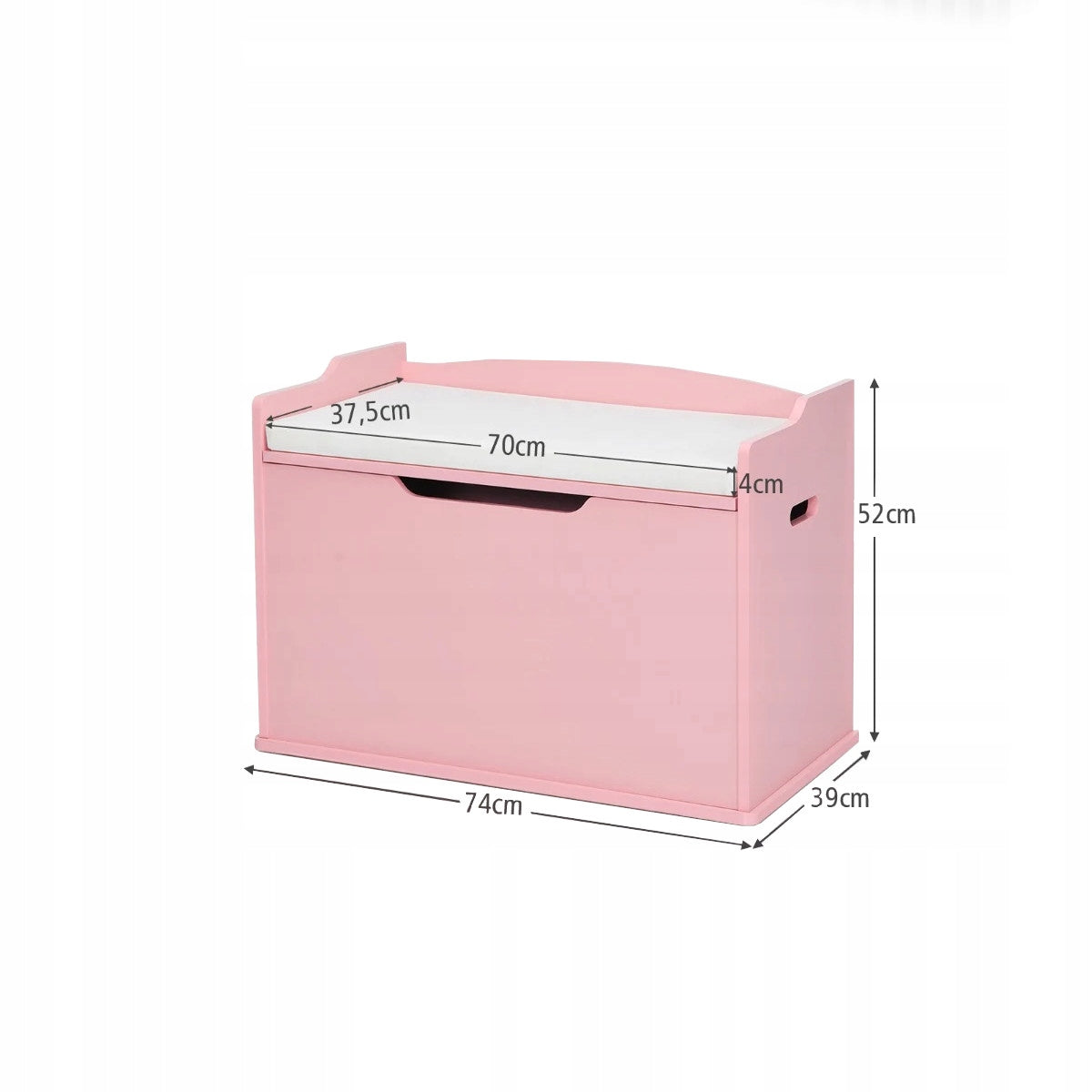 Children's Toy Box with Cover Wooden 2-in-1 Box Brand Costway