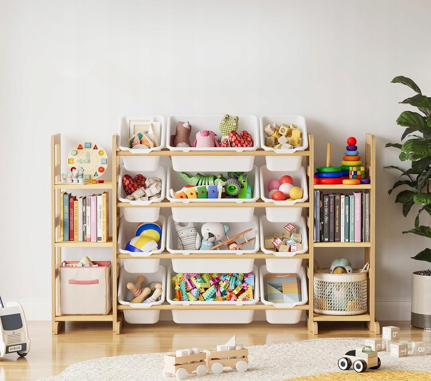 Children's Toy Rack Organizer Cabinet Shelves Containers Books Furniture Manufacturer code Sorter Przedszkola Żłobka Maluch 3 4 5 lat