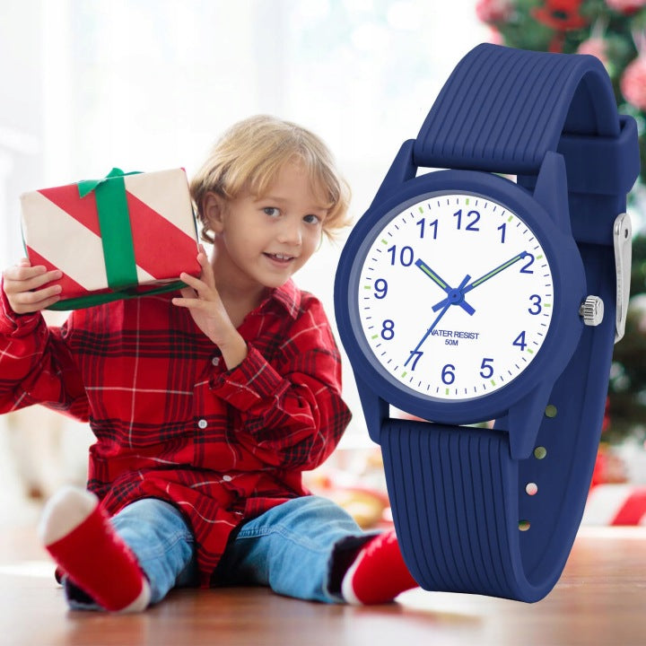 Children's Watch Analog for Learning Clock Clear Dial for Boy Brand no brand
