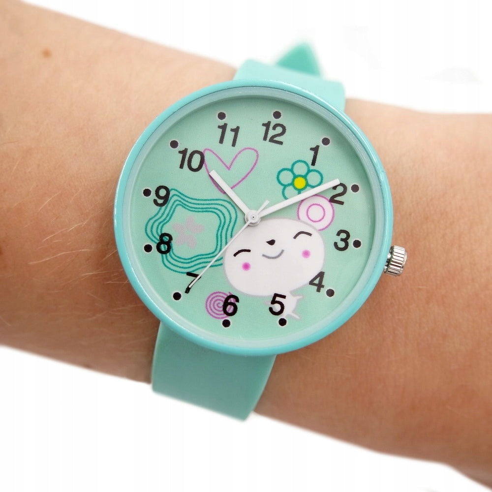 Children's Watch KITTEN Mint for Girls Numbers Slim Manufacturer code Z038