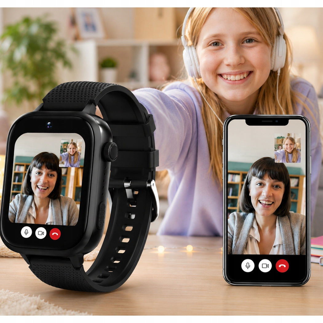 Children's Watch Smartwatch GPS ! 4G + SIM | LBS WiFi Locator | Camera Functions Bluetooth alarm clock date display touch screen GPS pedometer illumination