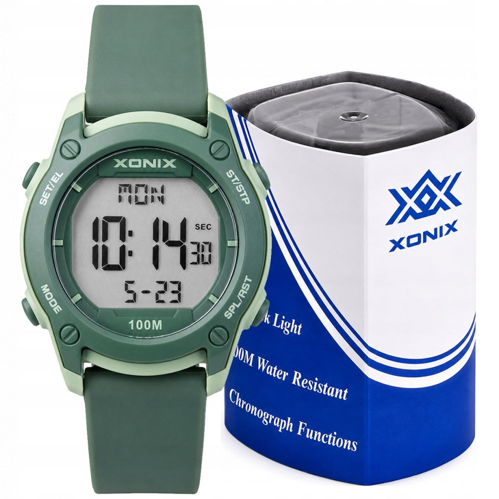 Children's Watch XONIX Green Waterproof ELECTRONIC Multifunctional