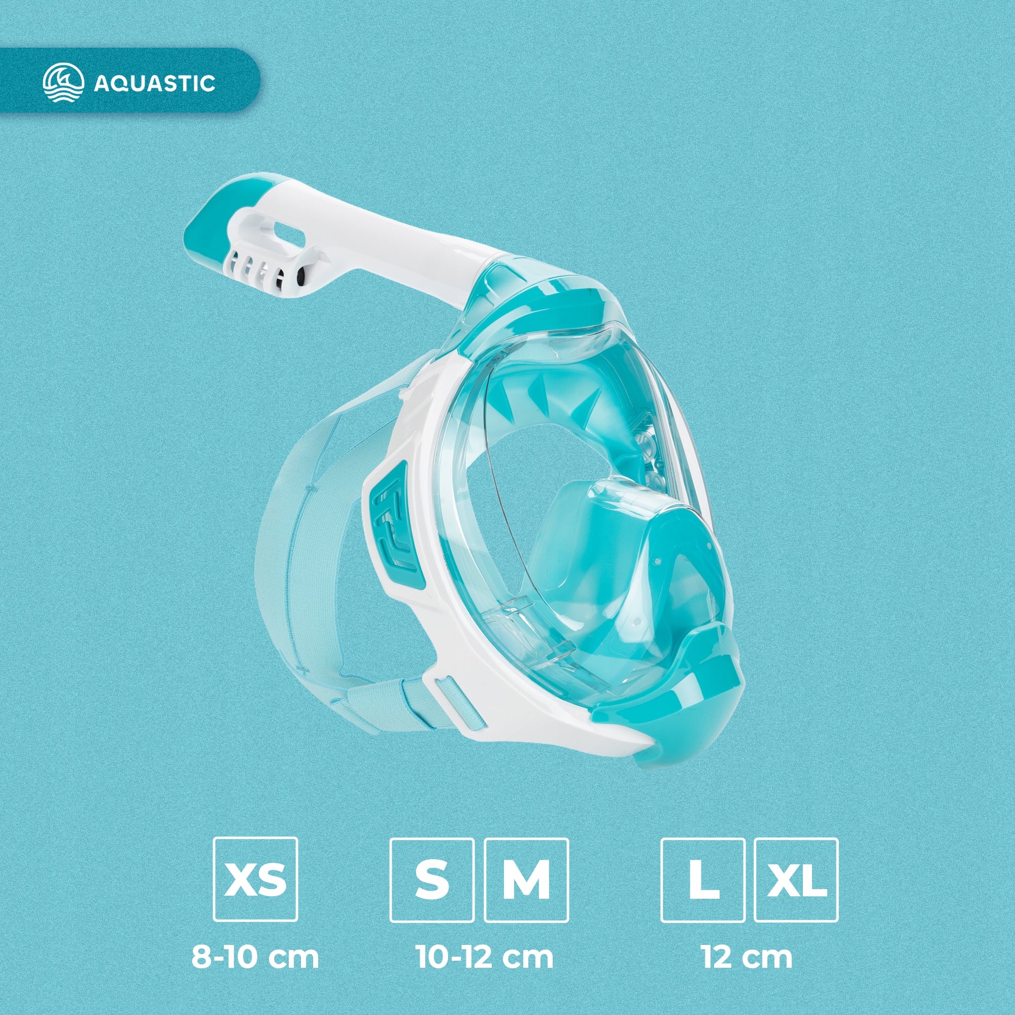 Children's Water Snorkeling Mask AQUASTIC KAI Jr Turquoise Model KAI Jr