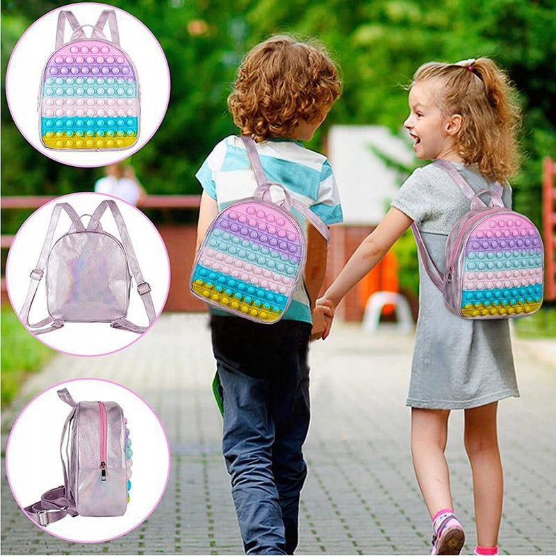 Children's backpack preschooler pop it urban lightweight school silicone toy Main pattern other