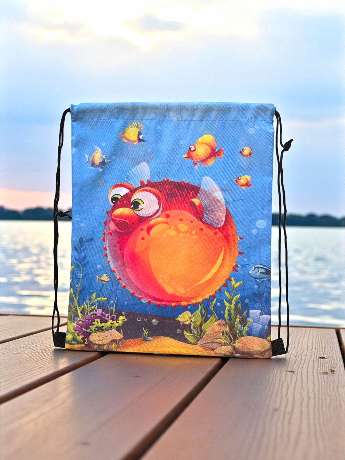 Children's bag with strings cone for pool, beach, school Manufacturer code BACKP-DIODON-1