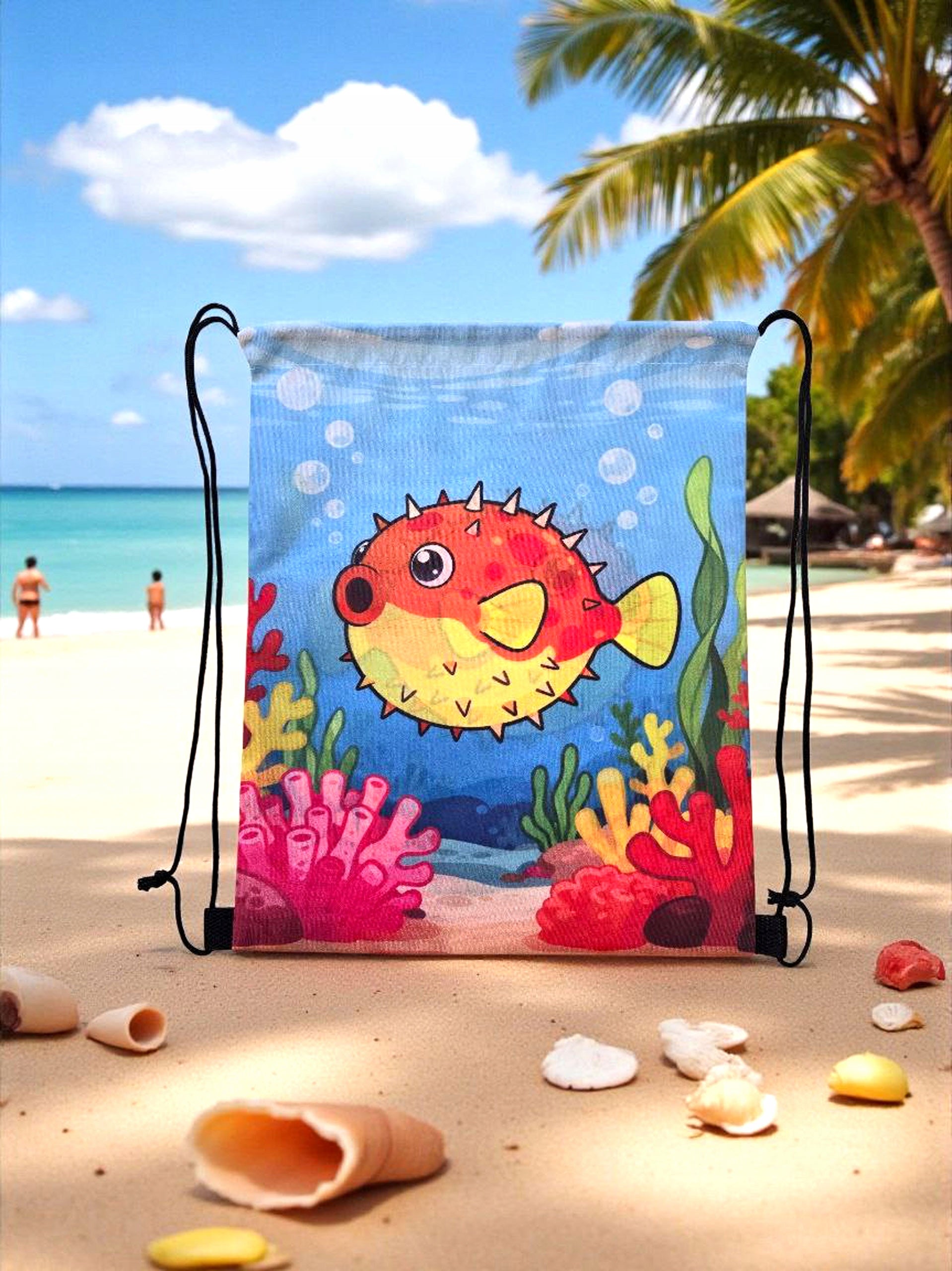 Children's bag with strings cone for pool, beach, school Manufacturer code BACKP-DIODON-2