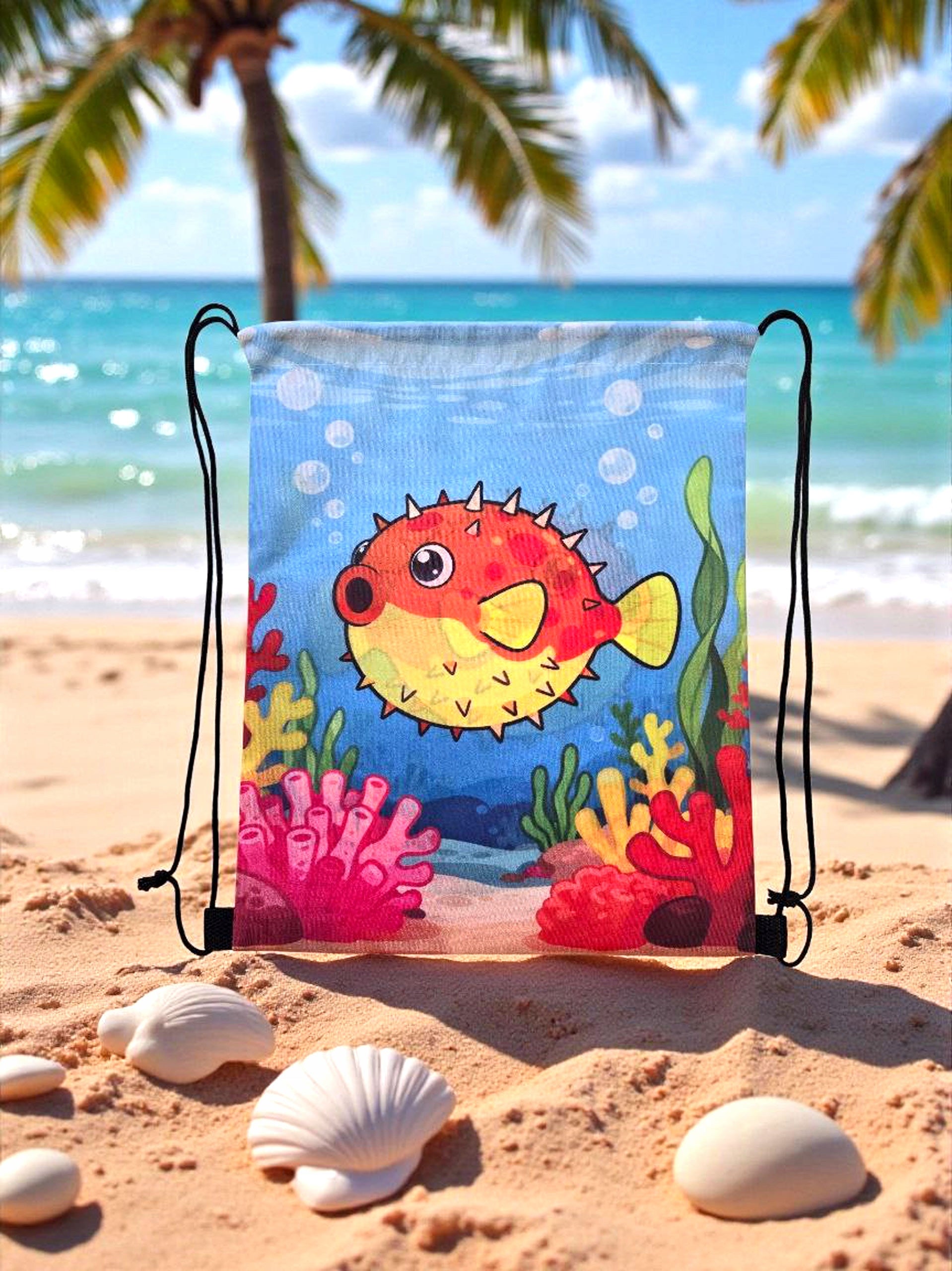 Children's bag with strings cone for pool, beach, school Packaging status original