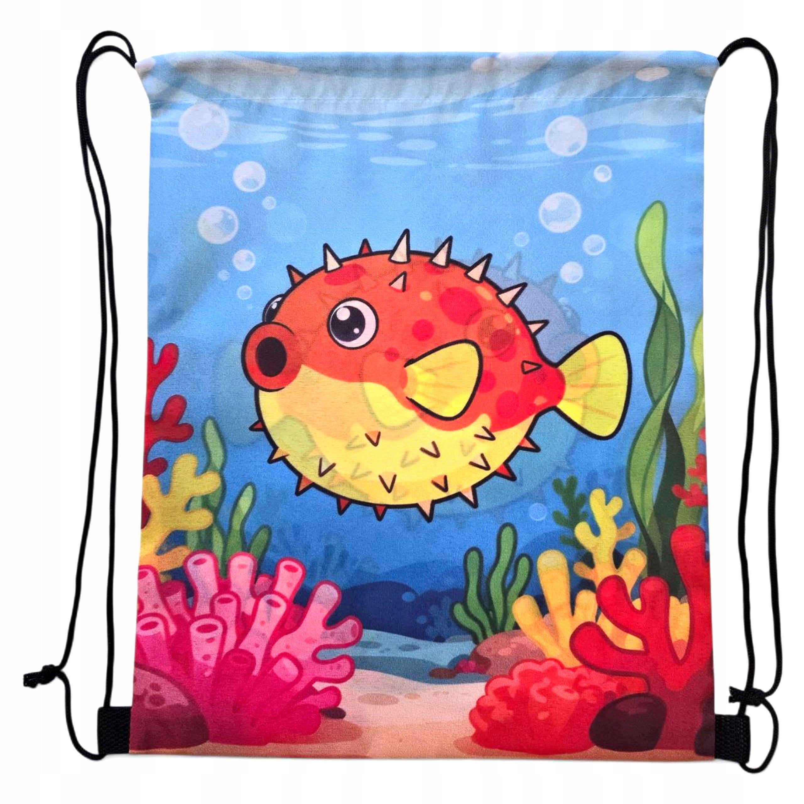 Children's bag with strings cone for pool, beach, school