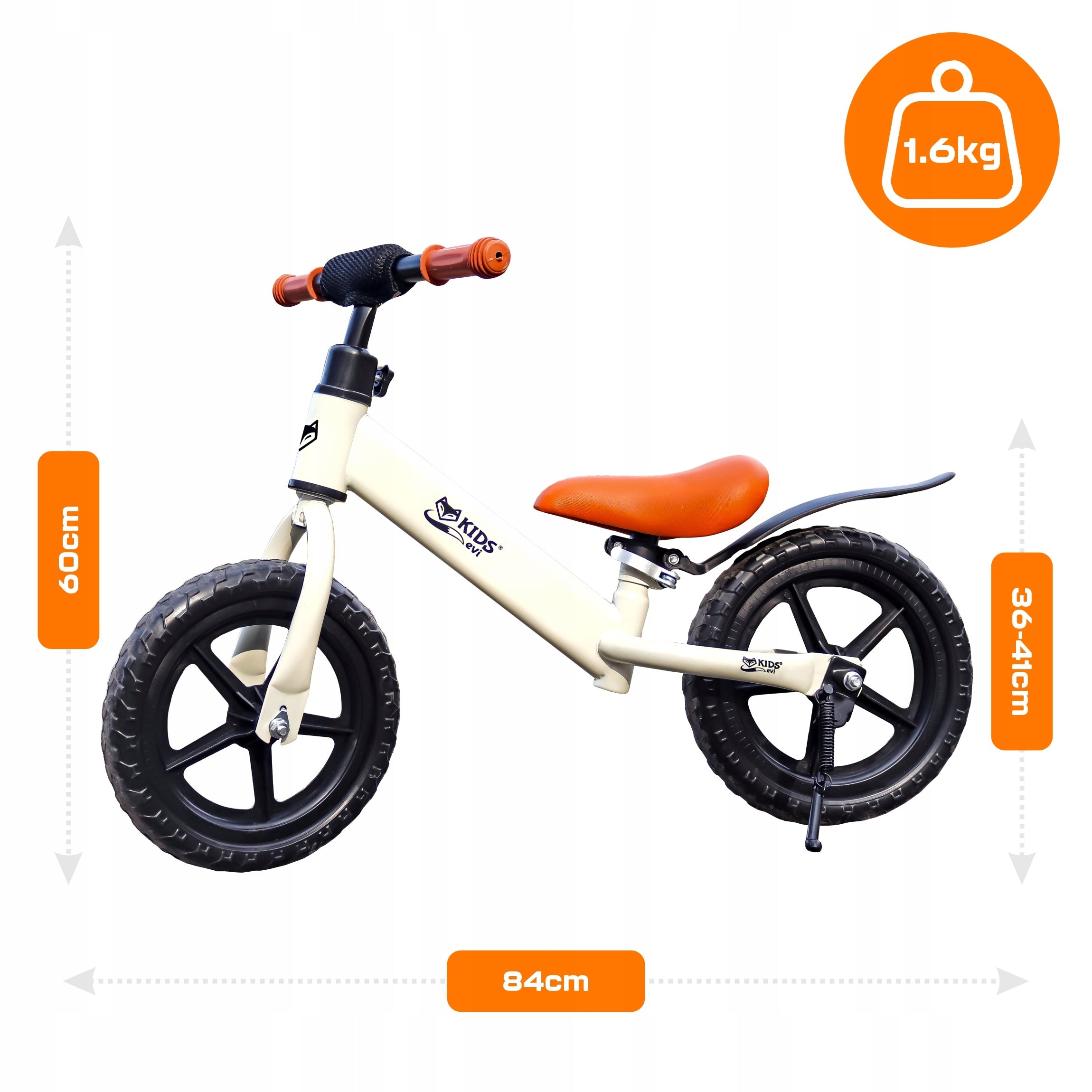 Children's balance bike ADJUSTABLE LIGHTWEIGHT STABLE up to 35kg EVI KIDS EAN (GTIN) 5904413394907