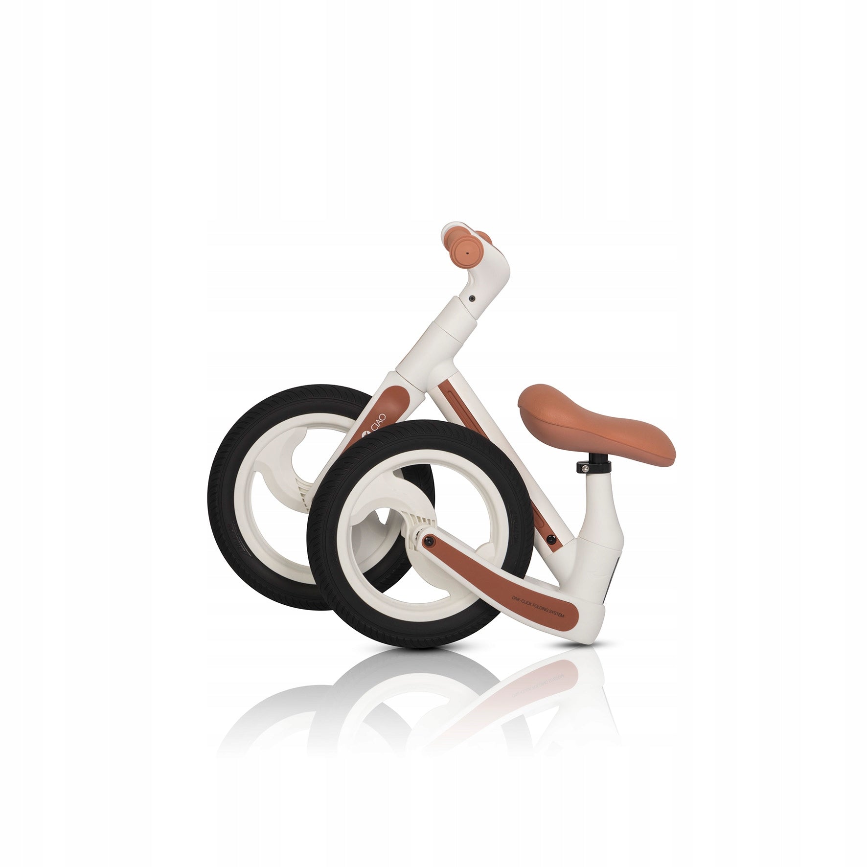 Children's balance bike Colibro Ciao Milky White 12 inches Color beige white brown