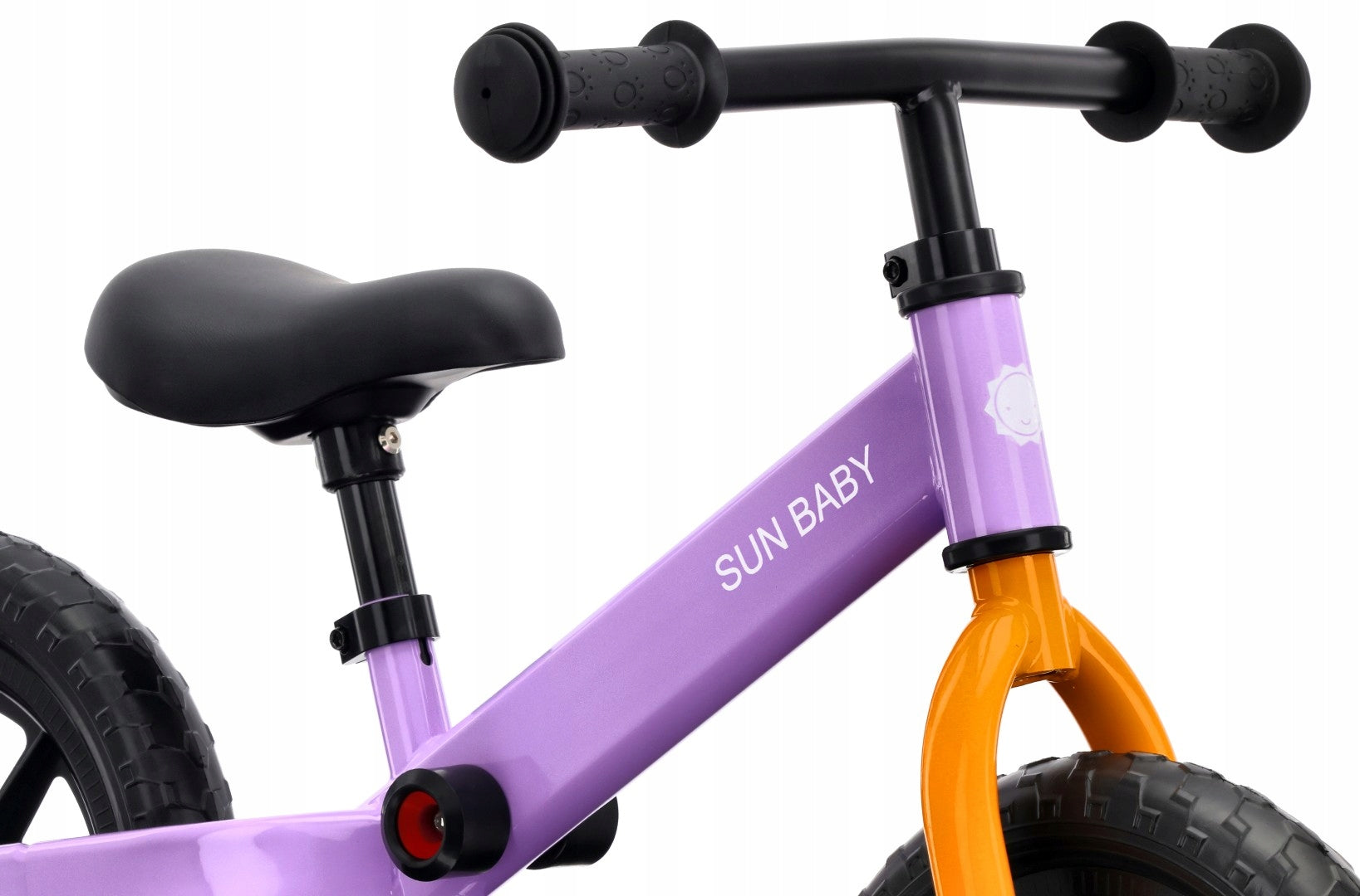 Children's balance bike Lightweight 2,9 kg EVA foam Modern lilac orange Color orange