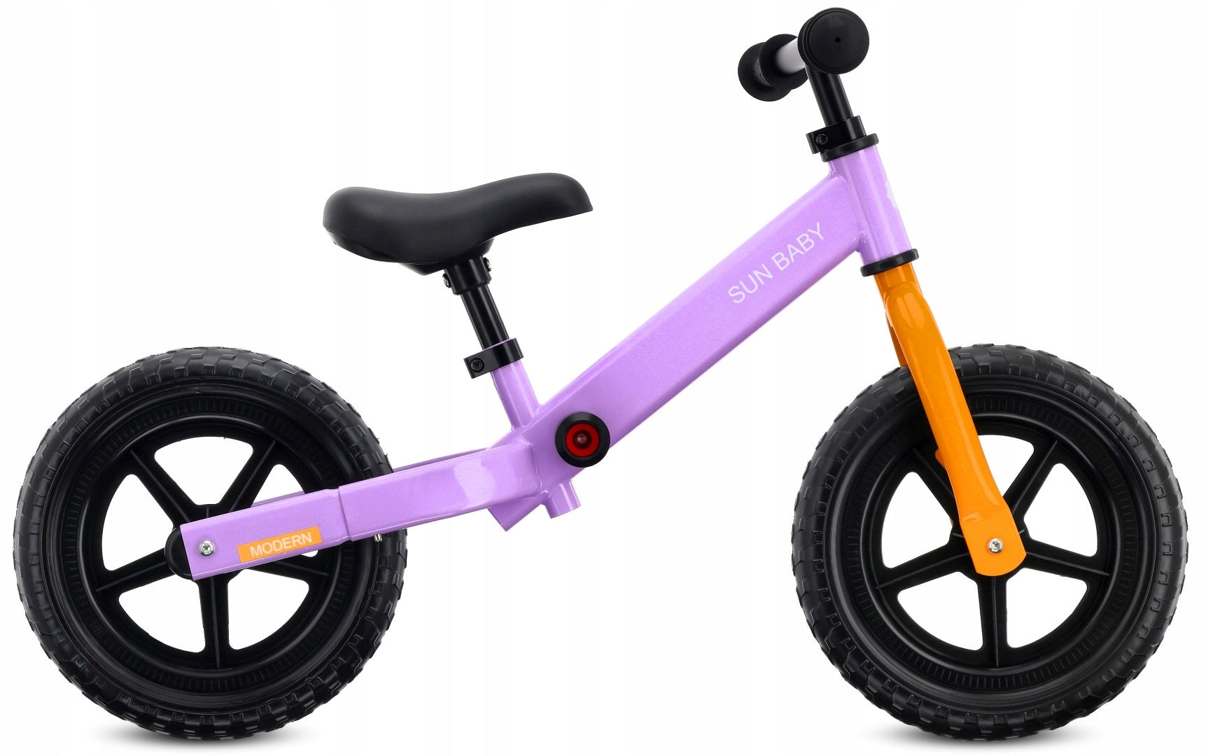 Children's balance bike Lightweight 2,9 kg EVA foam Modern lilac orange