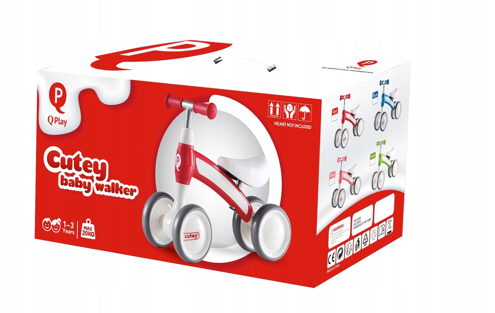 Children's balance bike Ride-on vehicle Qplay Cutey pusher Green Kid's age 12＋ months