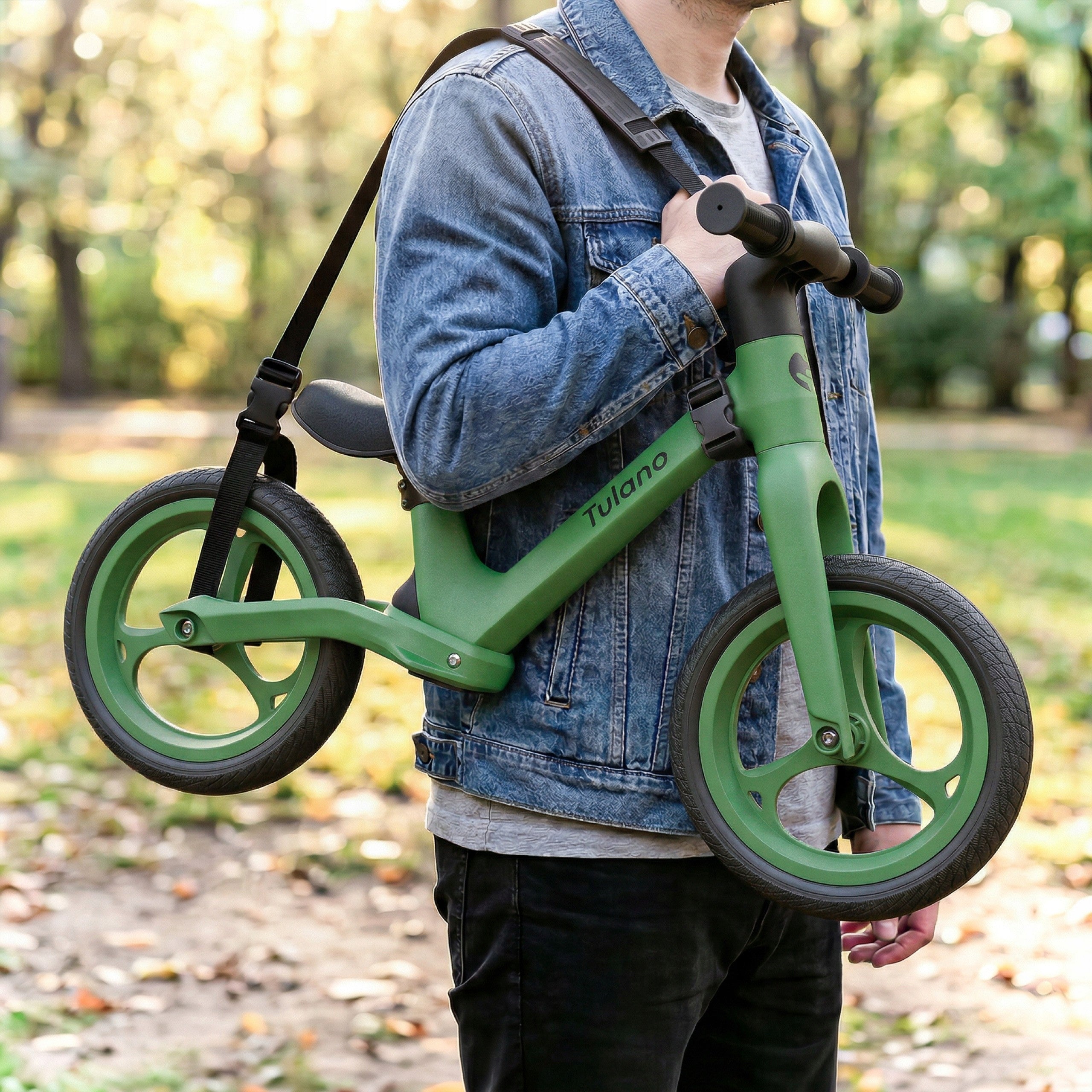 Children's balance bike TULANO green bike 12 inches light bike CHILD Brand TULANO