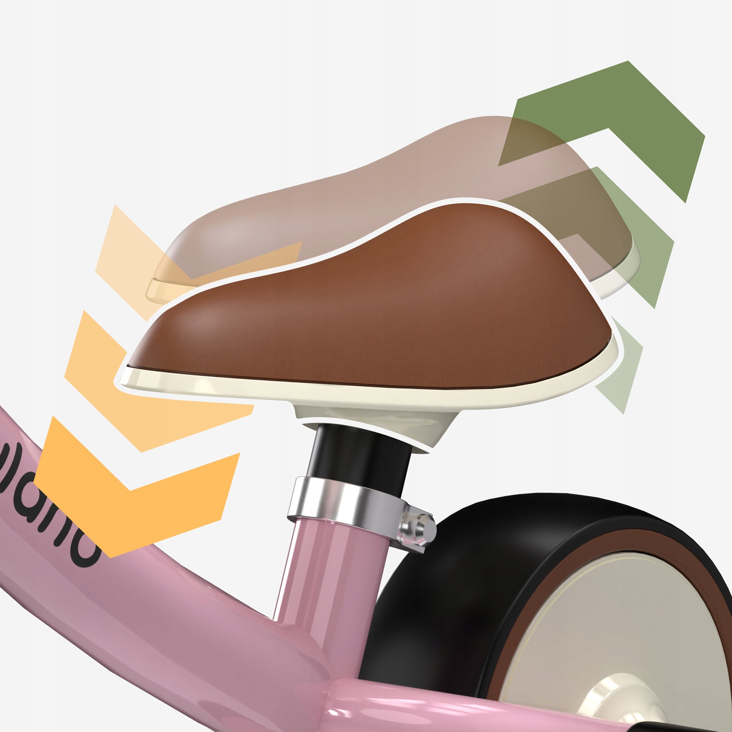 Children's balance bike TULANO pink for girls pink light 18m+ Frame steel