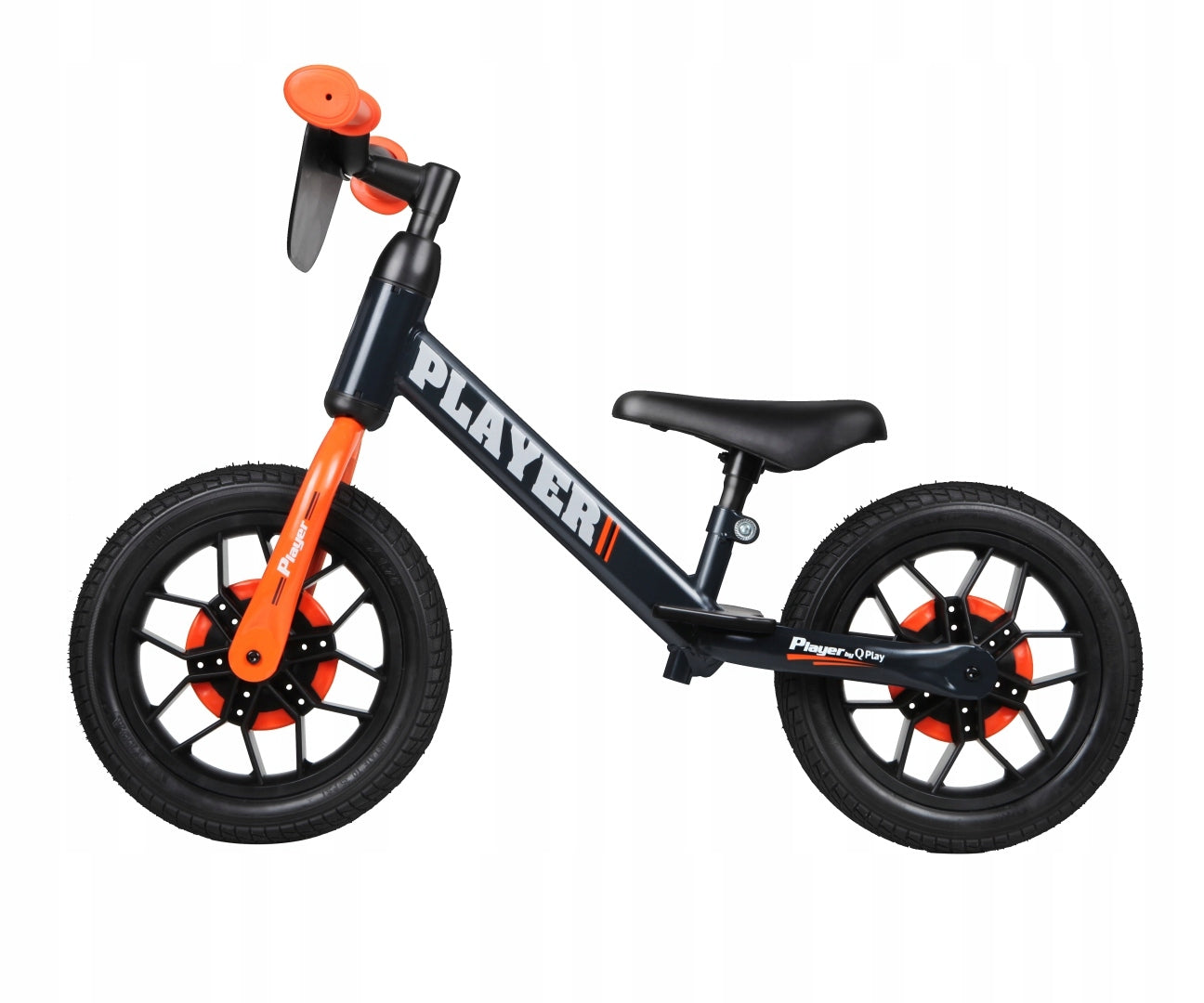 Children's balance bike ride-on glowing wheels 12" Player Qplay Color orange