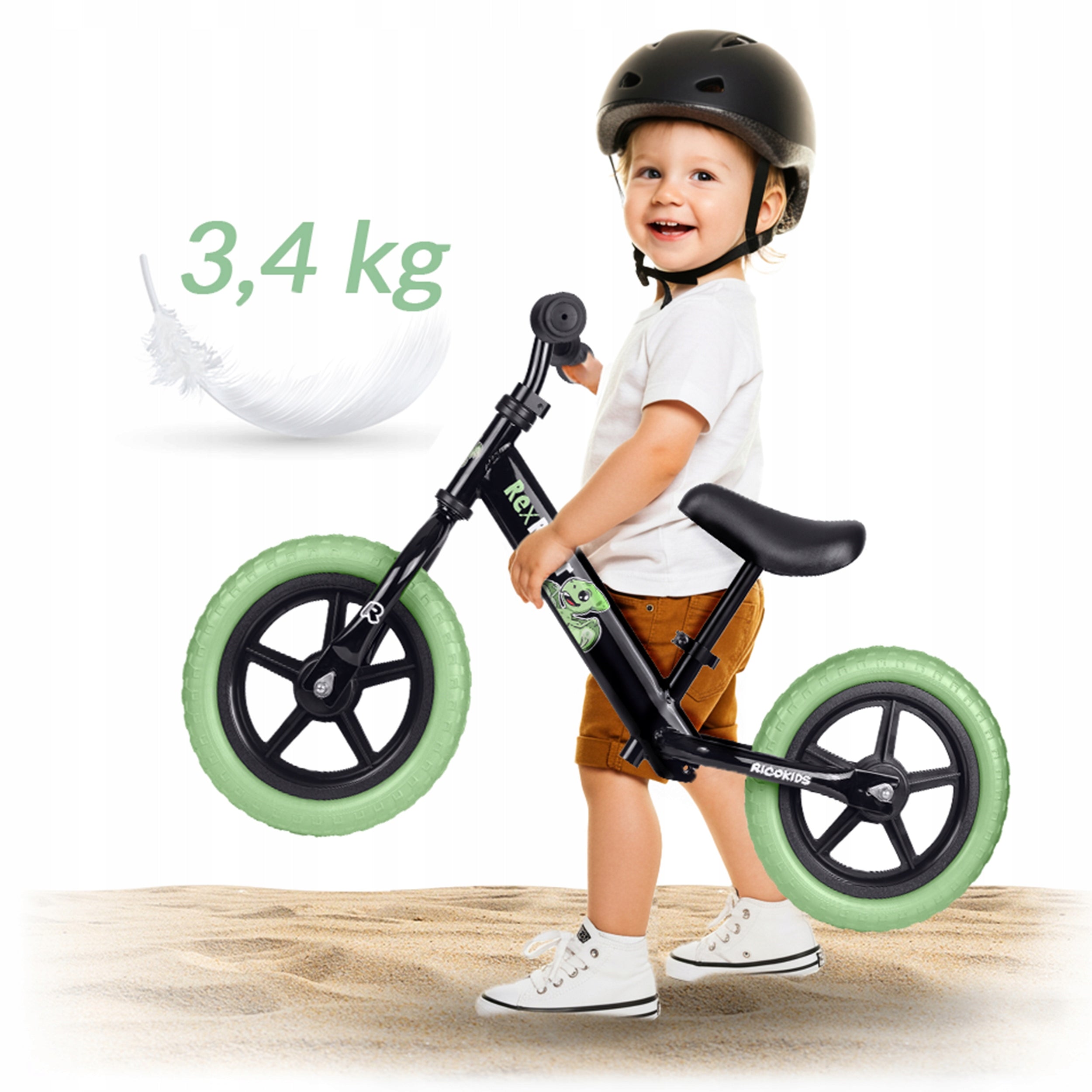 Children's balance bike rider light stable Ricokids Kid's age 2＋ years