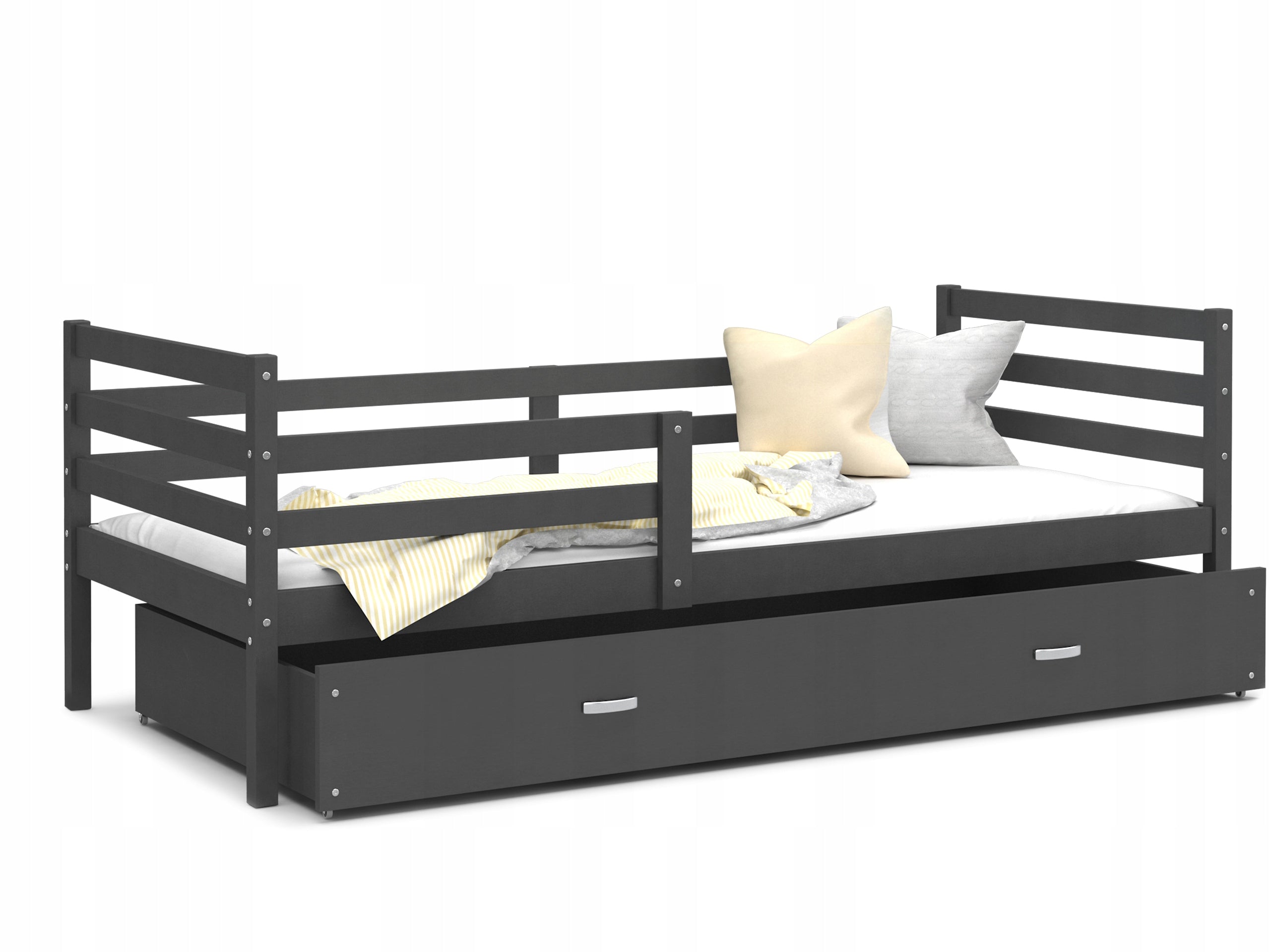 Children's bed 160x80 one-storey grey JACEK P