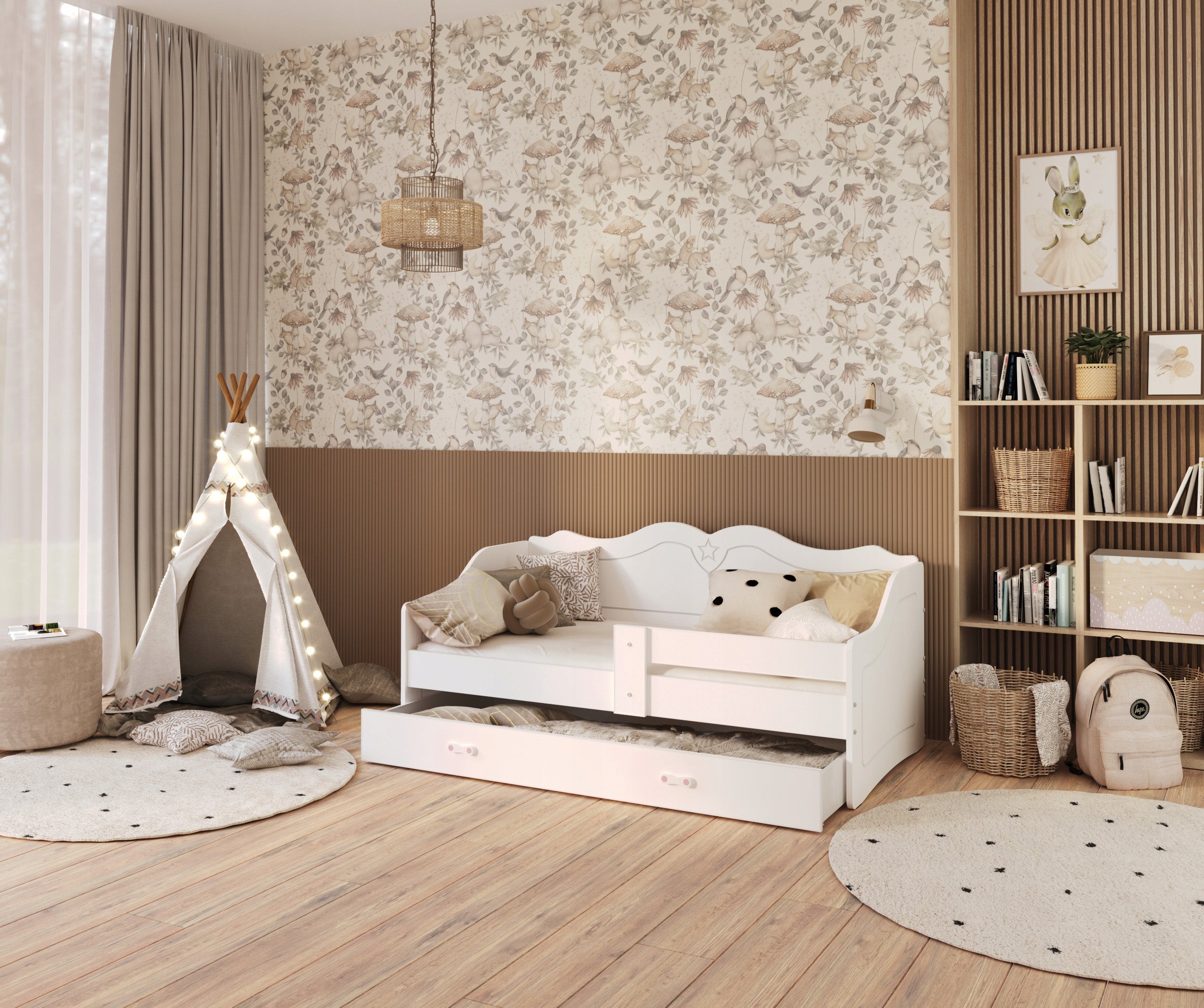 Children's bed 180x80 white + mattress LILI Brand AJKmeble