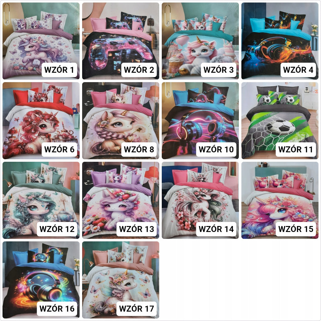 Children's bedding set 160x200 - a variety of designs, perfect for a gift Manufacturer code 001224