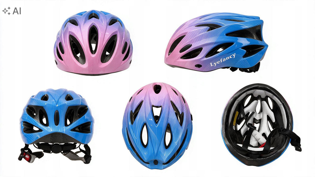 Children's bicycle helmet light 18 holes pink Size M/L
