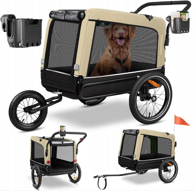 Children's bicycle trailer 2-seater 40 kg with jogger running KESSER Manufacturer code 4255598305587