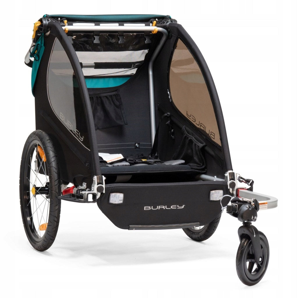 Children's bicycle trailer Burley ENCORE X turquoise 2 seater Color blue