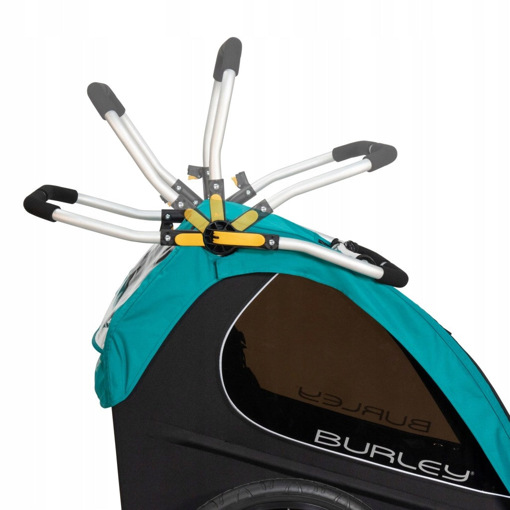 Children's bicycle trailer Burley ENCORE X turquoise 2 seater Model ENCORE X