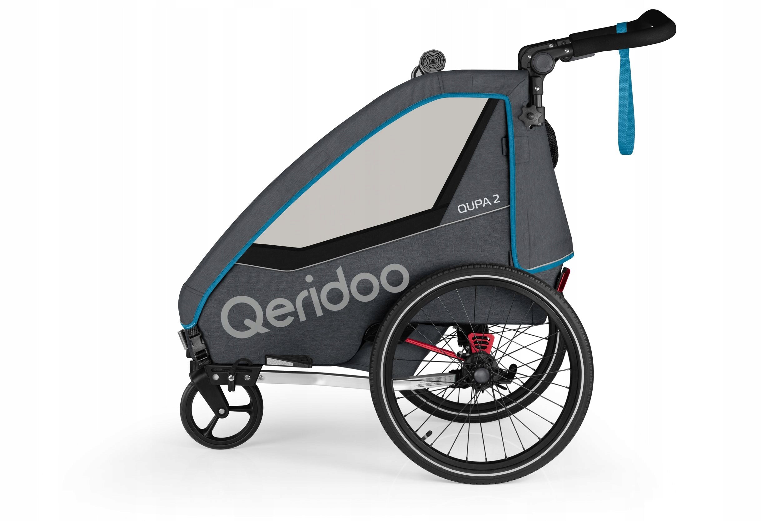 Children's bicycle trailer Running trolley Qeridoo Qupa 2 Blue Color blue