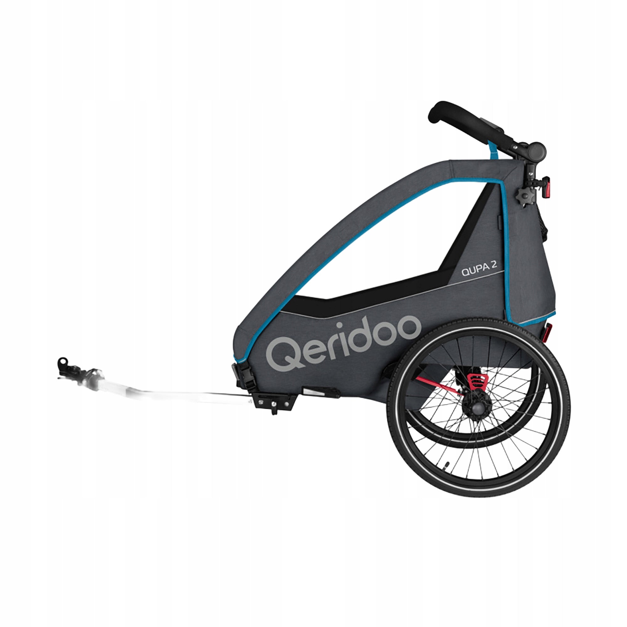 Children's bicycle trailer Running trolley Qeridoo Qupa 2 Blue