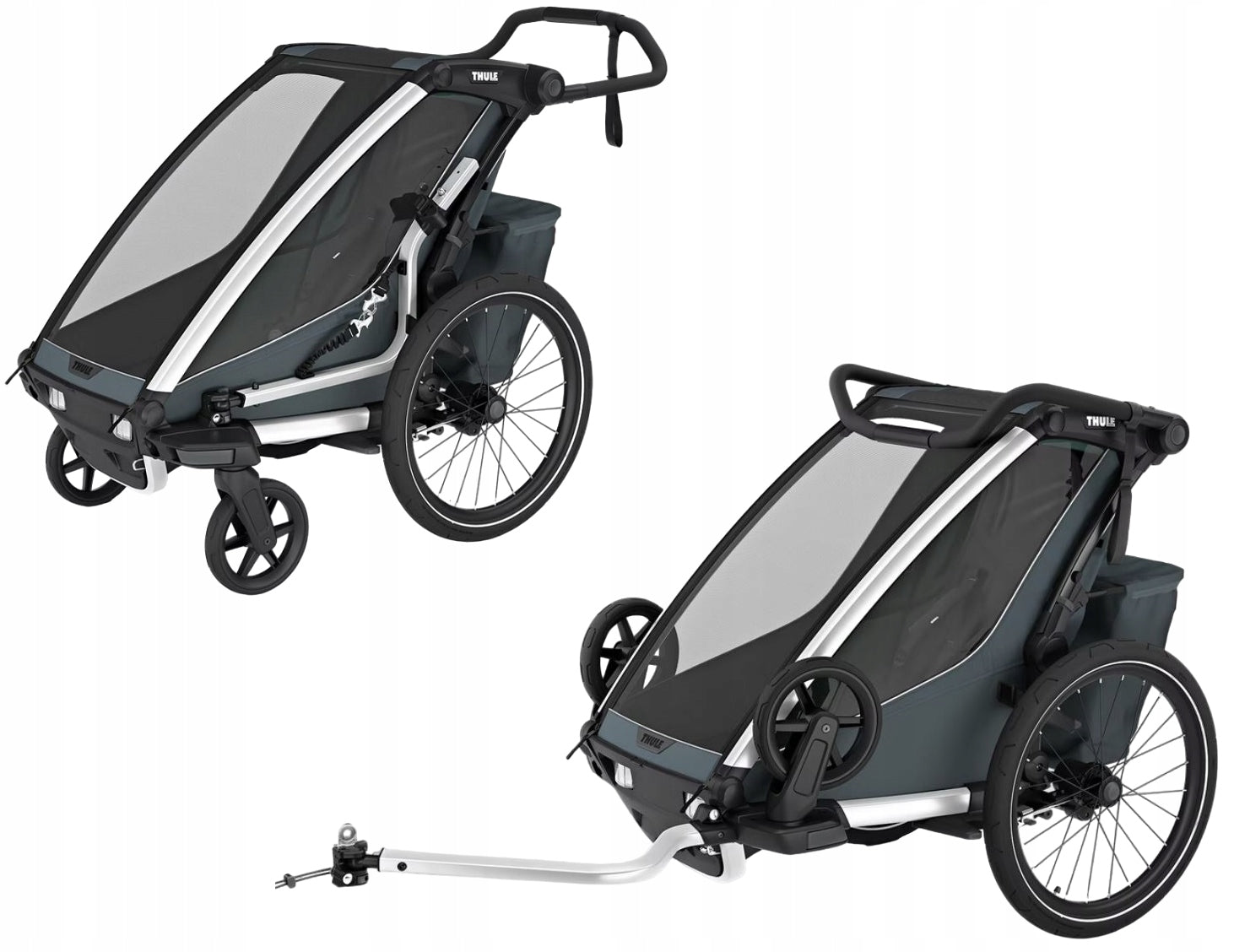 Children's bicycle trailer THULE CHARIOT CROSS 2 Single Dark Slate Packaging status original
