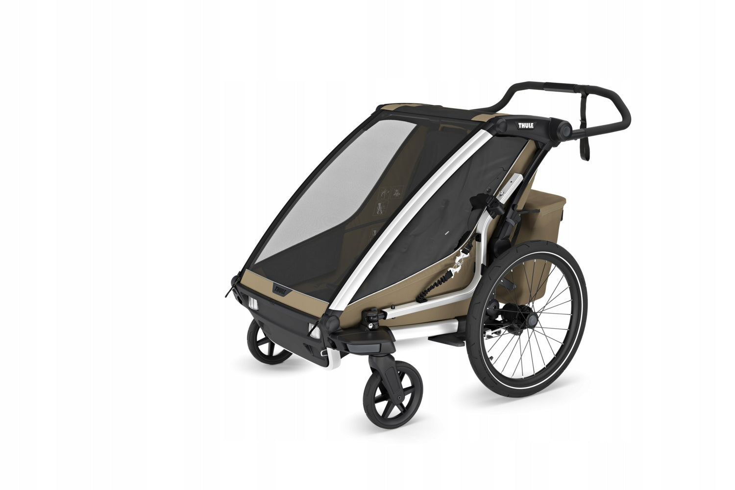 Children's bicycle trailer Thule Chariot Cross 2 Double Faded khaki EAN (GTIN) 197074564801