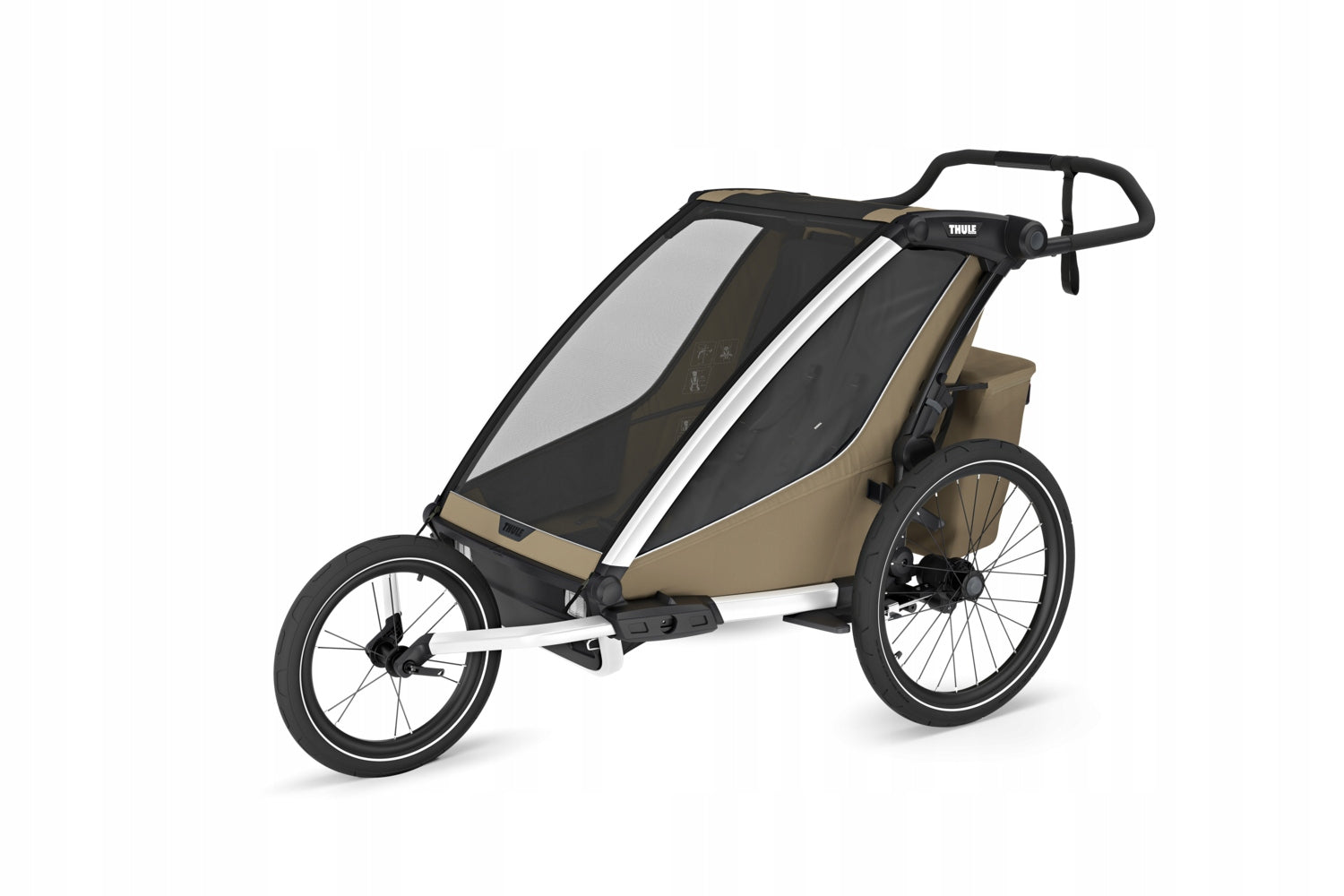 Children's bicycle trailer Thule Chariot Cross 2 Double Faded khaki Manufacturer code 10201037