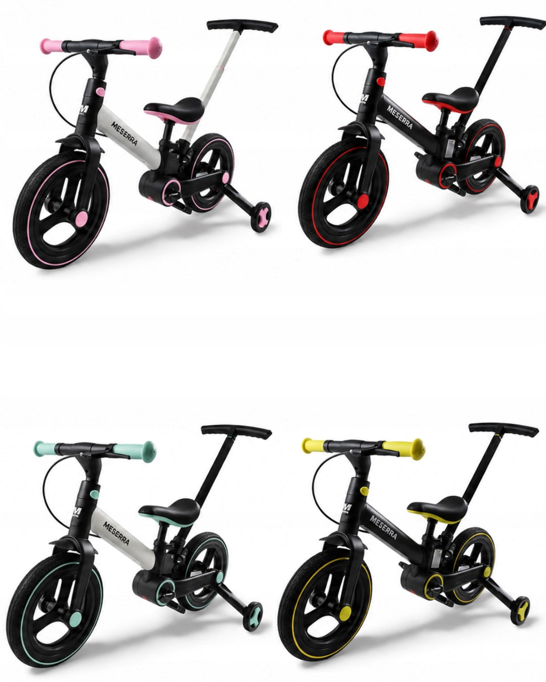 Children's bike running classic side wheels rider 12"6IN1 MESERRA Kid's age 12＋ months
