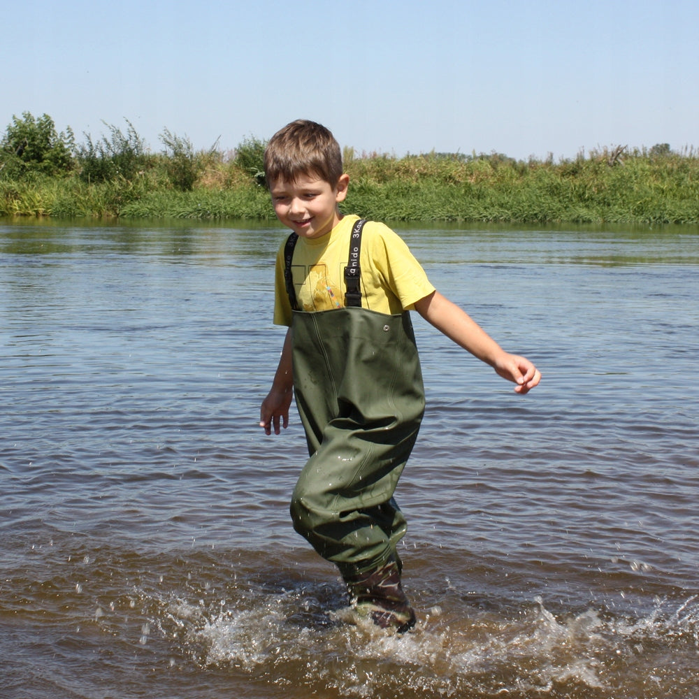 Children's bottoms 3Kamido, waders, waders - MORO, green r.34/35 Size 34/35