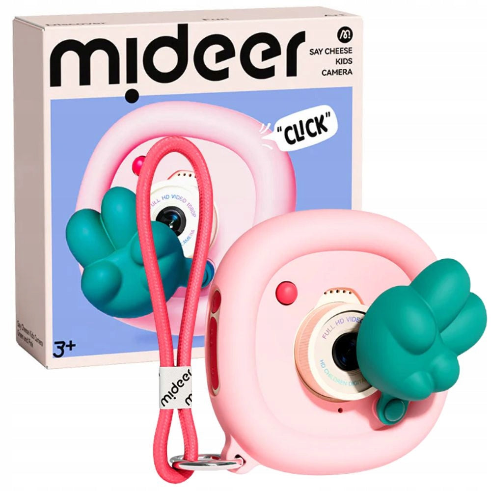 Children's camera with mideer games Say Cheese! - pink 32GB card