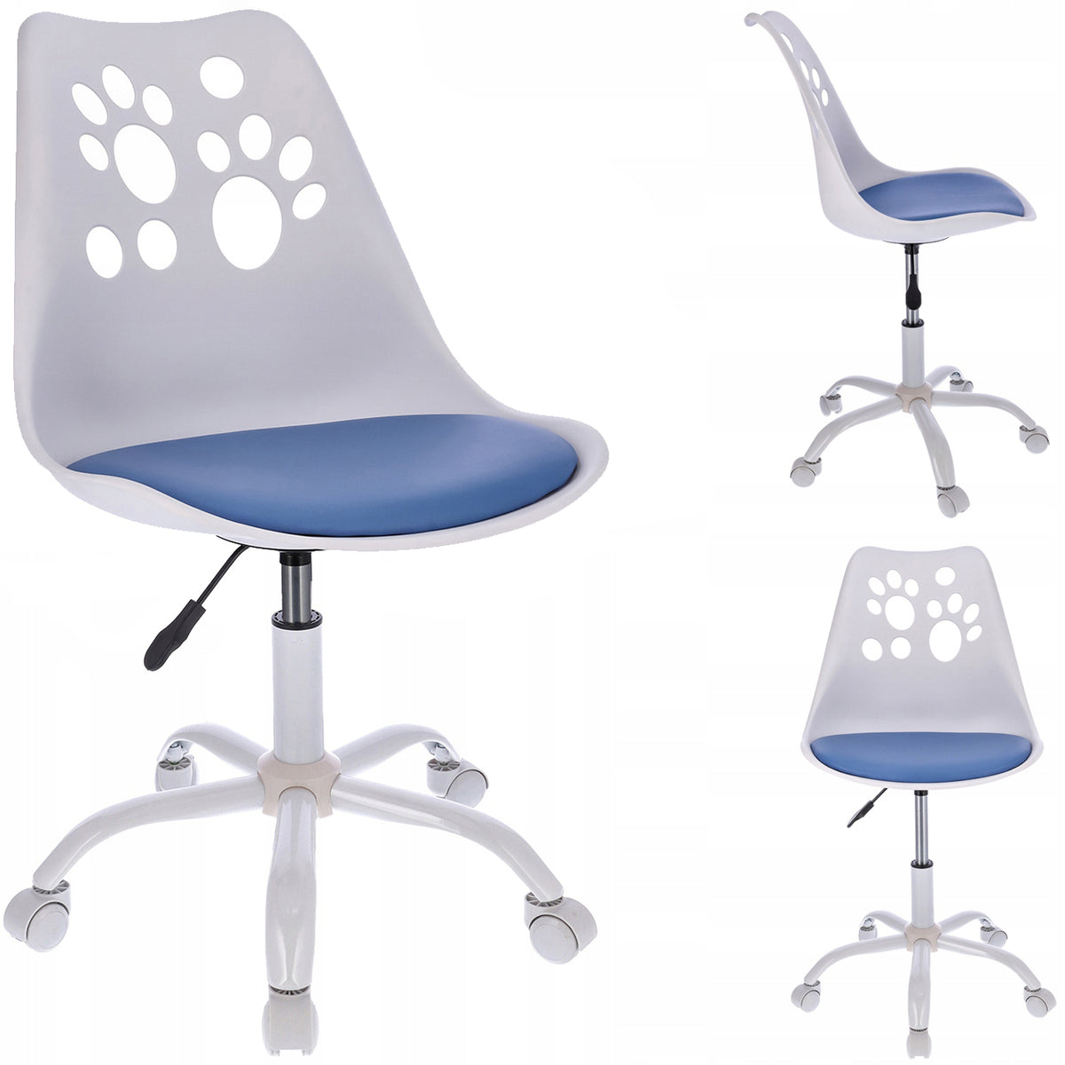 Children's desk chair Jumi Joy swivel White-Blue 1pcs