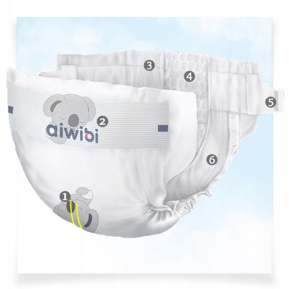 Children's diapers disposable size 5 AIWIBI Australia 12-17kg 48 pcs. Manufacturer code Pieluchy rozmiar 5