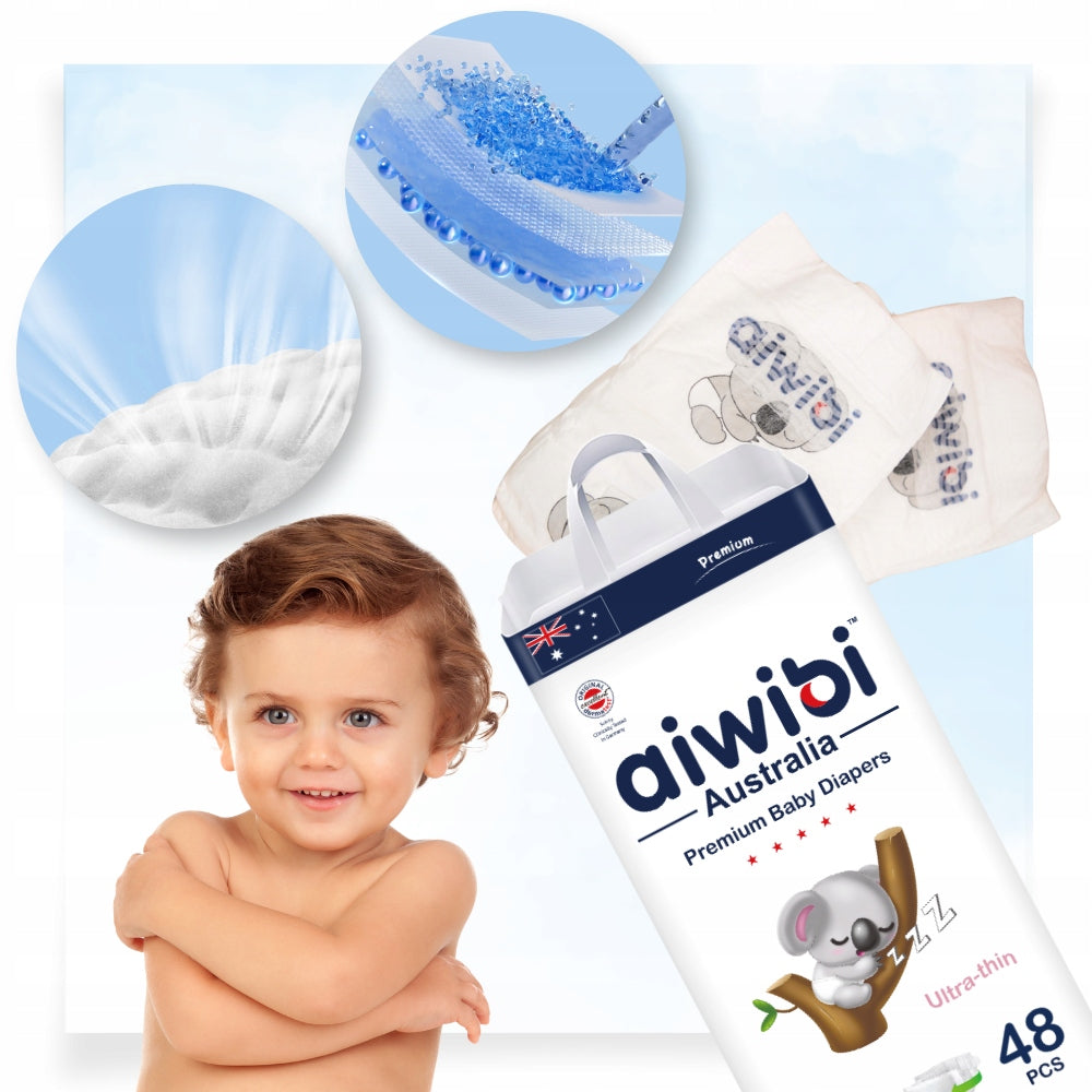 Children's diapers disposable size 5 AIWIBI Australia 12-17kg 48 pcs. Packaging status original