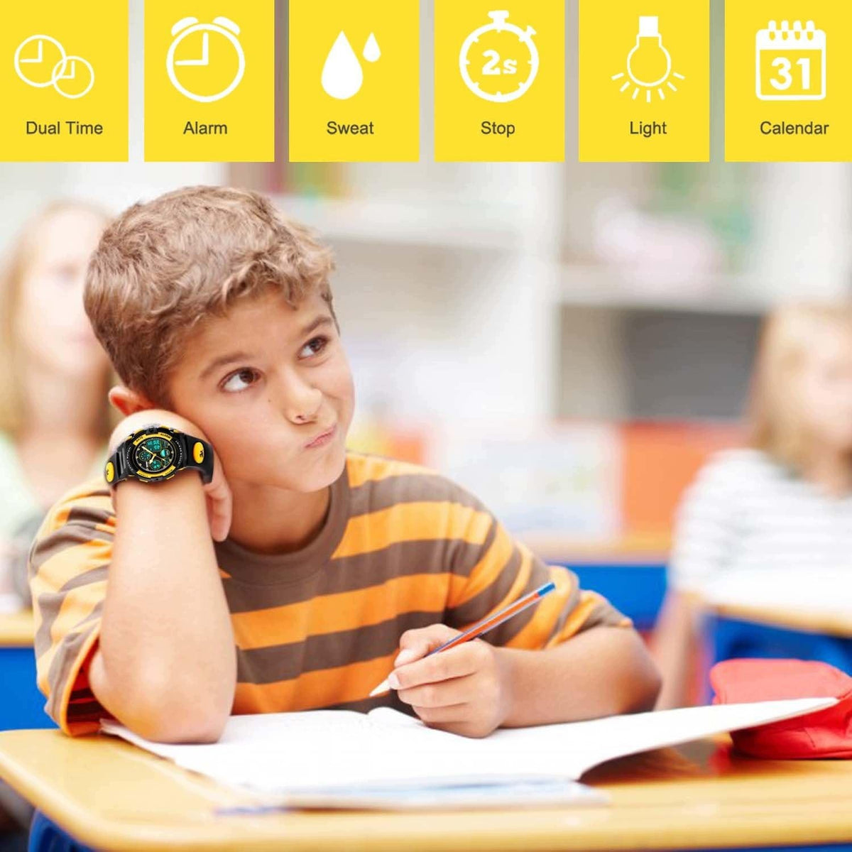 Children's digital watch, sports, electronic, waterproof Brand no brand