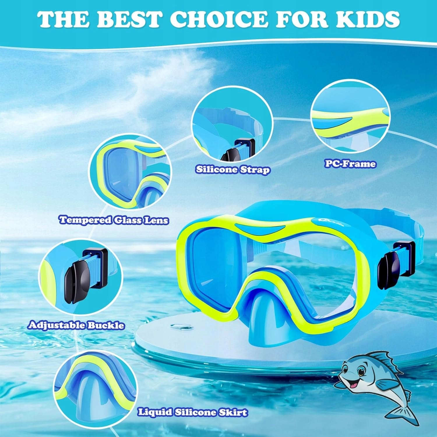 Children's diving mask Dorlle blue Manufacturer code Dorlle