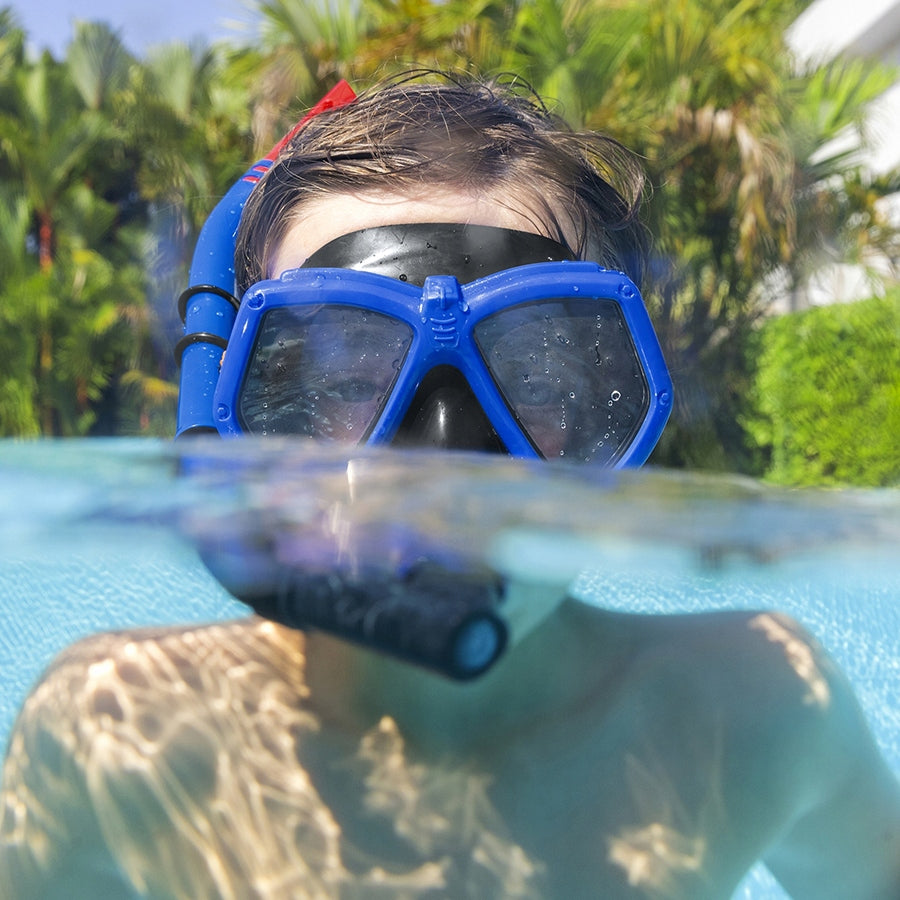 Children's diving mask, glasses, with tube Bestway 24070 blue