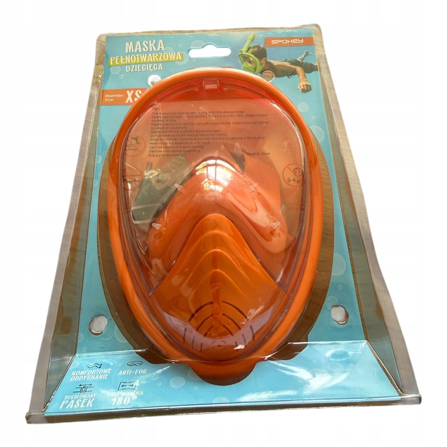 Children's diving mask, with tube Spokey XS full face