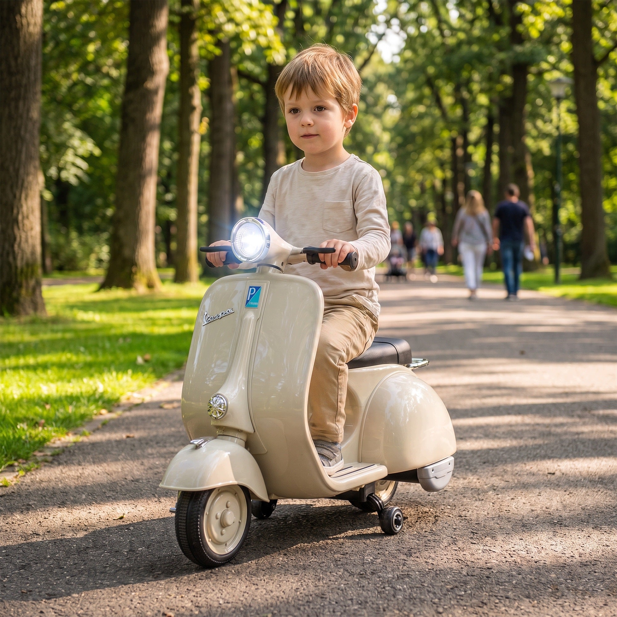 Children's electric motorcycle AIYAPLAY 6V 3-5 km/h, official VESPA style Packaging status original