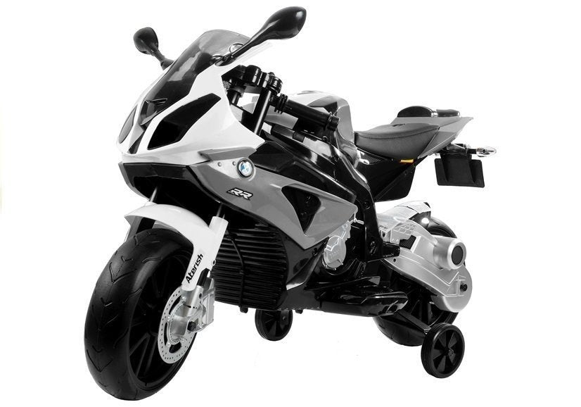 Children's electric motorcycle BMW S1000RR silver gift for toddler Brand LEAN Toys