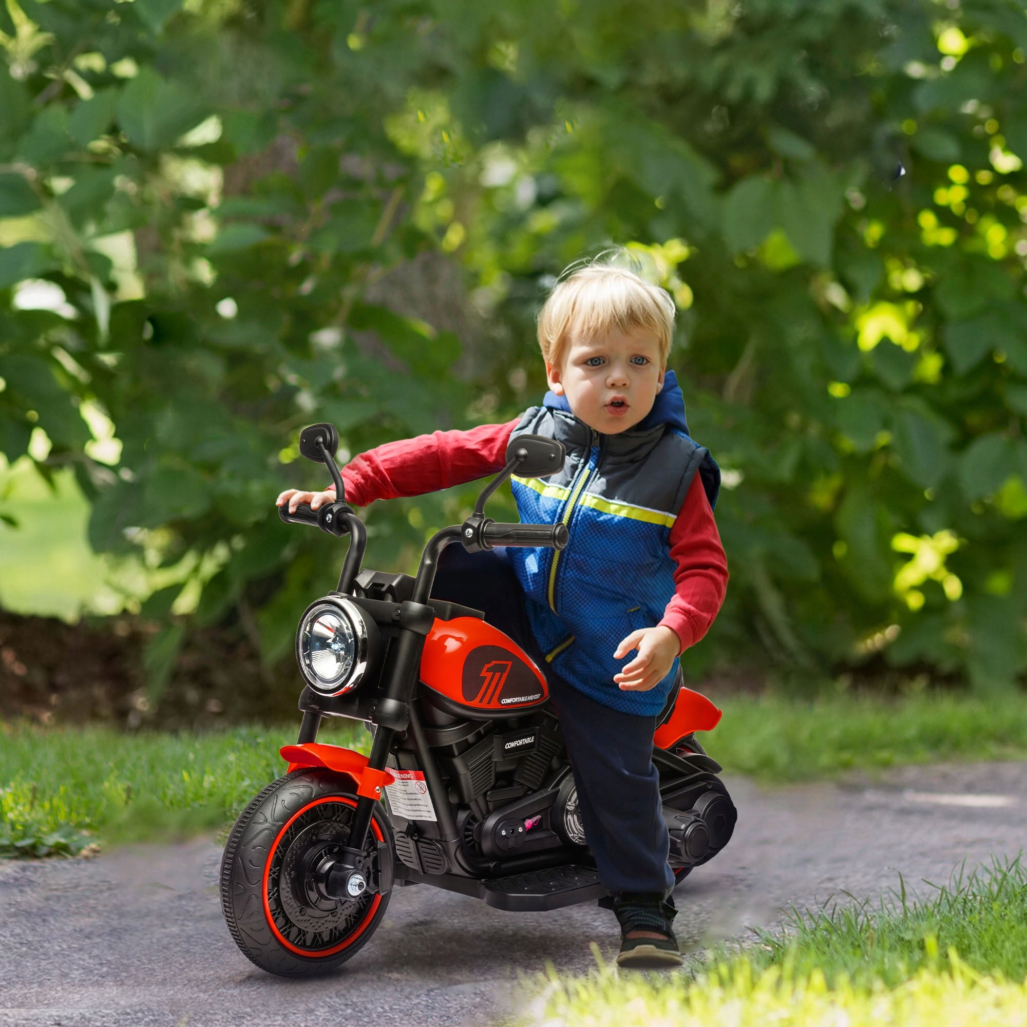 Children's electric motorcycle HOMCOM, red/black, 76x42x57 cm Brand Homcom