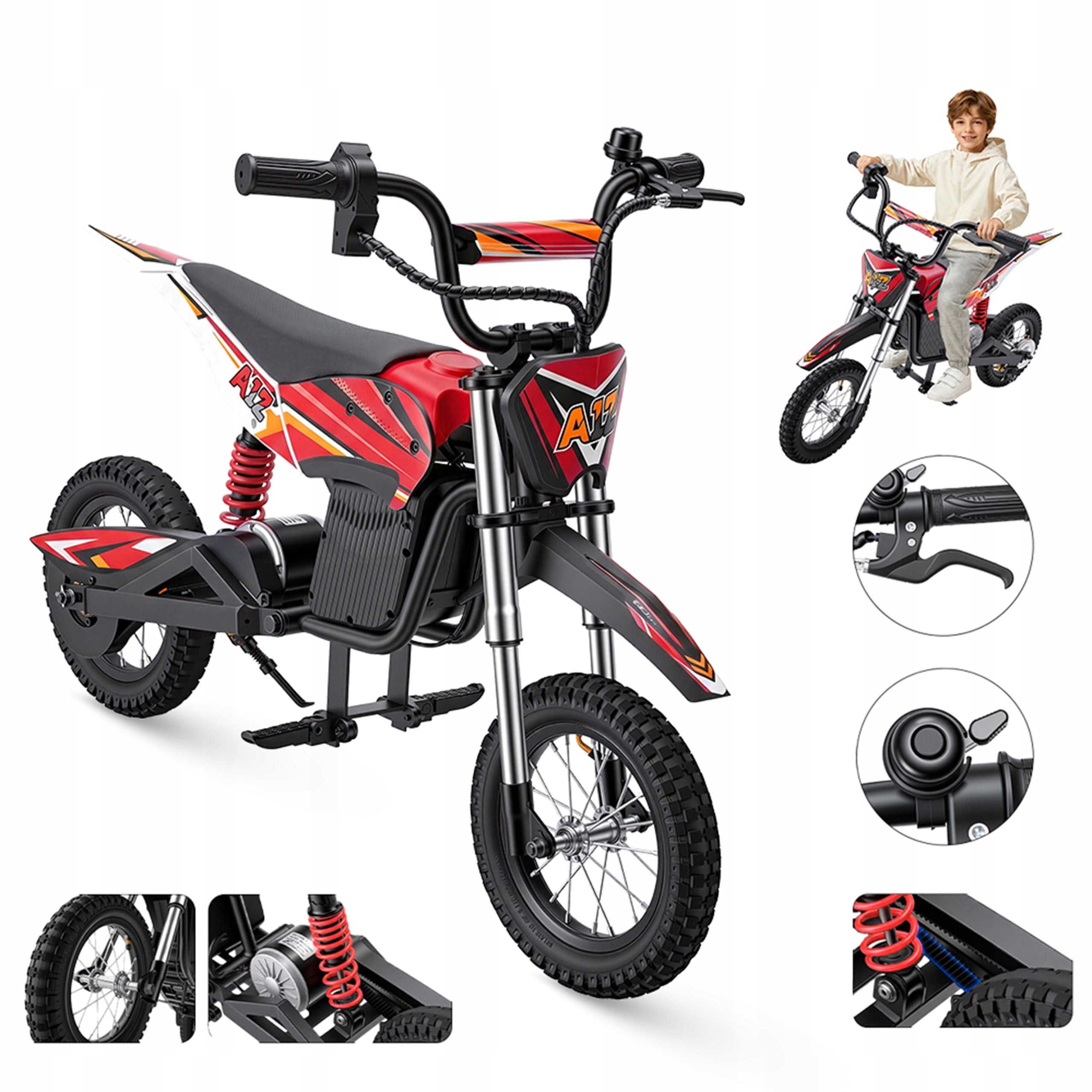 Children's electric motorcycles iscooter A12 350W 36V 4.5AH 25km/h 20km12"