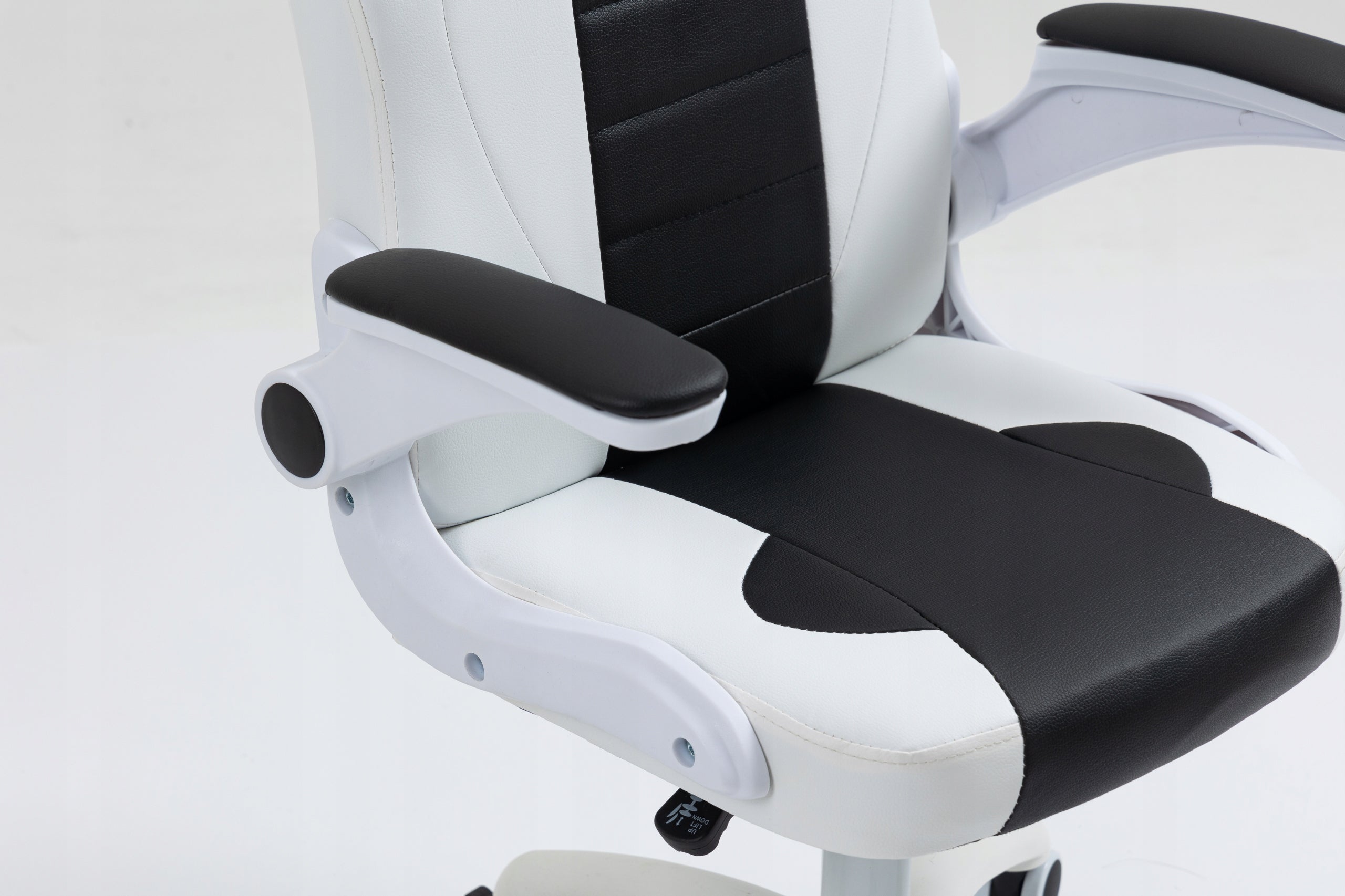 Children's gaming chair Cobra JUNIOR CRF-2303 White and black leather Furniture height 93 cm